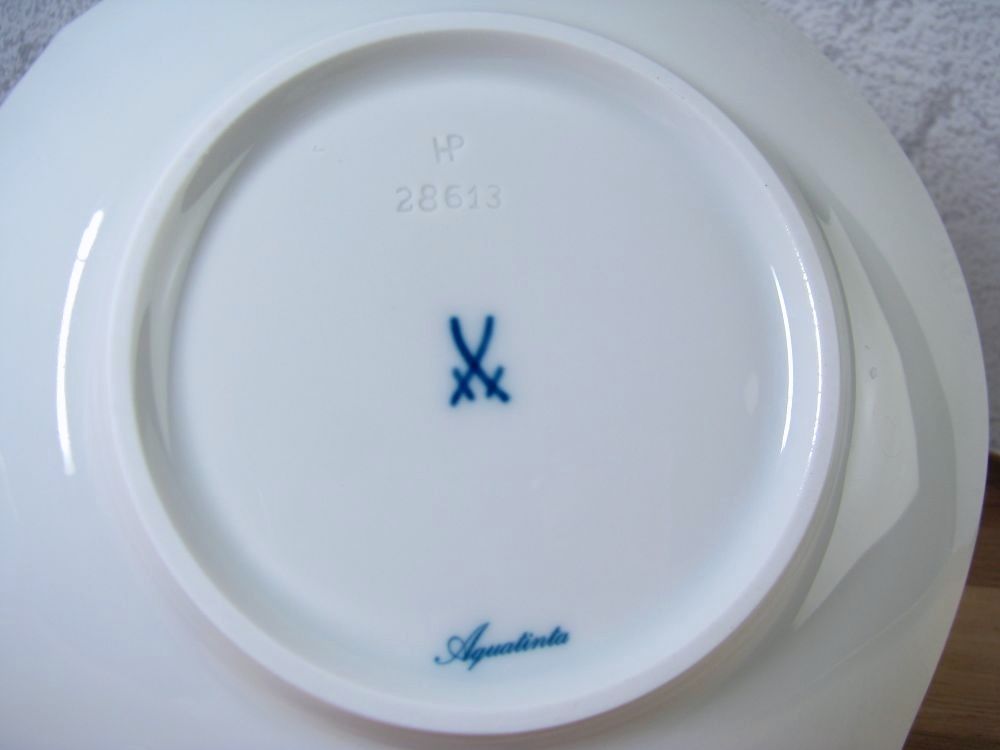 マイセン MEISSEN 歴代双剣マーク カップ＆ソーサートリオ 極美品