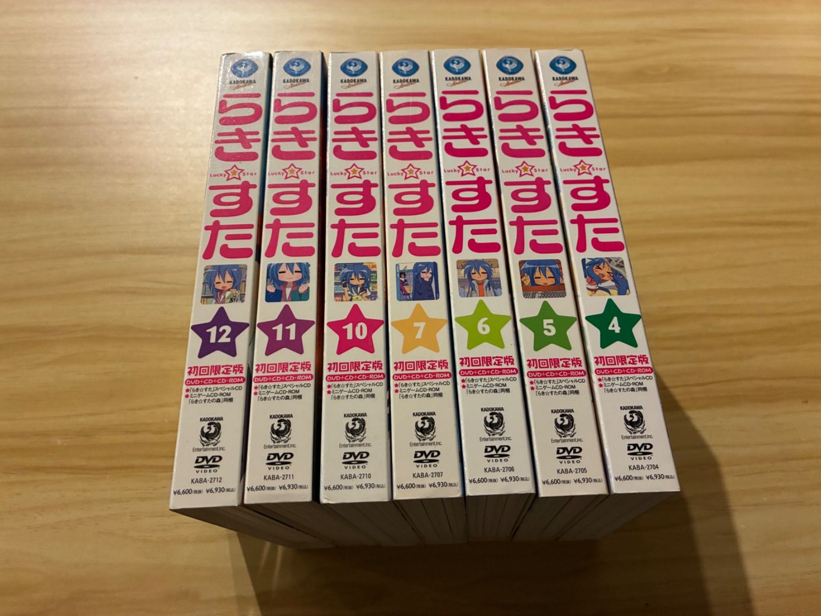 中古][DVD+CD+CD-ROM] らきすた 4-7,10-12 (7巻セット) 初回限定版 (訳