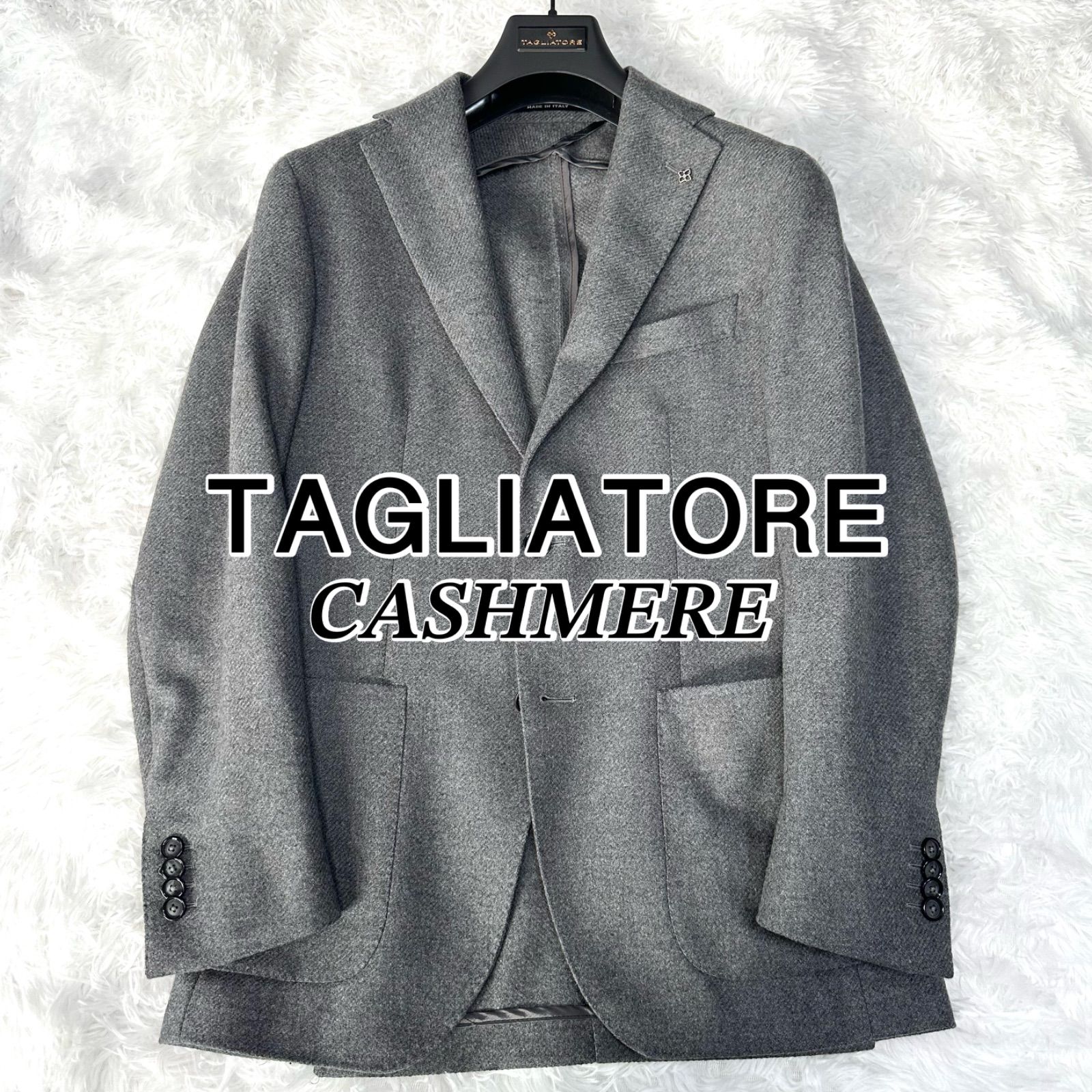 TAGLIATORE モンテカルロ テーラードジャケット 46 グレー TAGLIATORE テーラードジャケット モンテカルロ カシミヤ グレー 44 秋