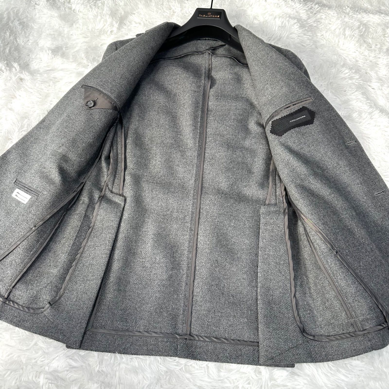TAGLIATORE テーラードジャケット モンテカルロ カシミヤ グレー 44 秋