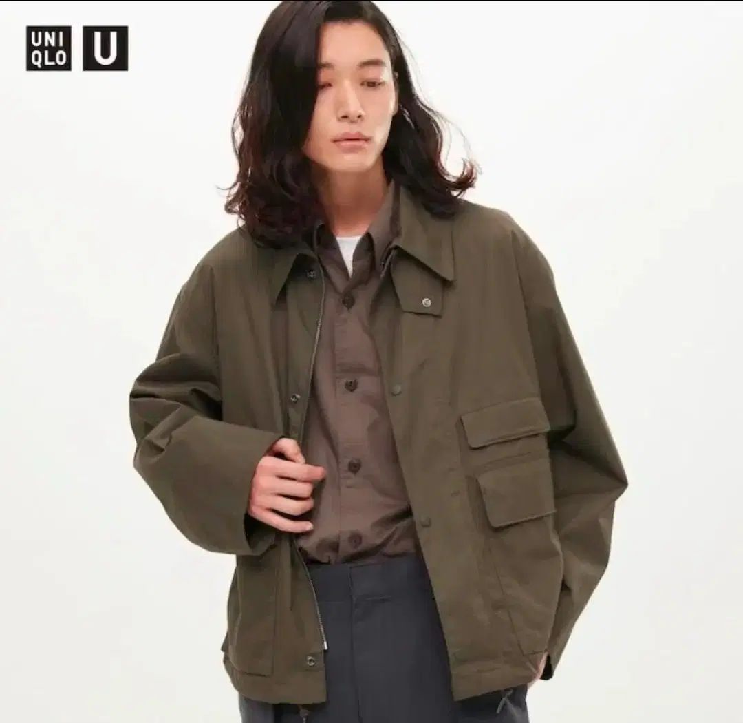 ユニクロU 22FW ユーティリティ ショート ブルゾン ブラウン M