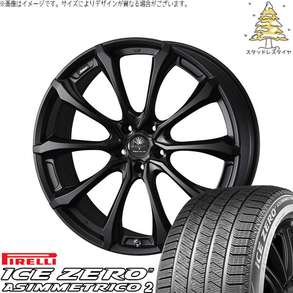 ヤリスクロス 215/50R18 スタッドレスタイヤ ホイール 4本セット | ピレリ アイスゼロアシンメトリコ2 × ウェッズ クレンツェ ヴェルサム 030EVO マットブラック 18インチ 7.5J +48 5穴114.3
