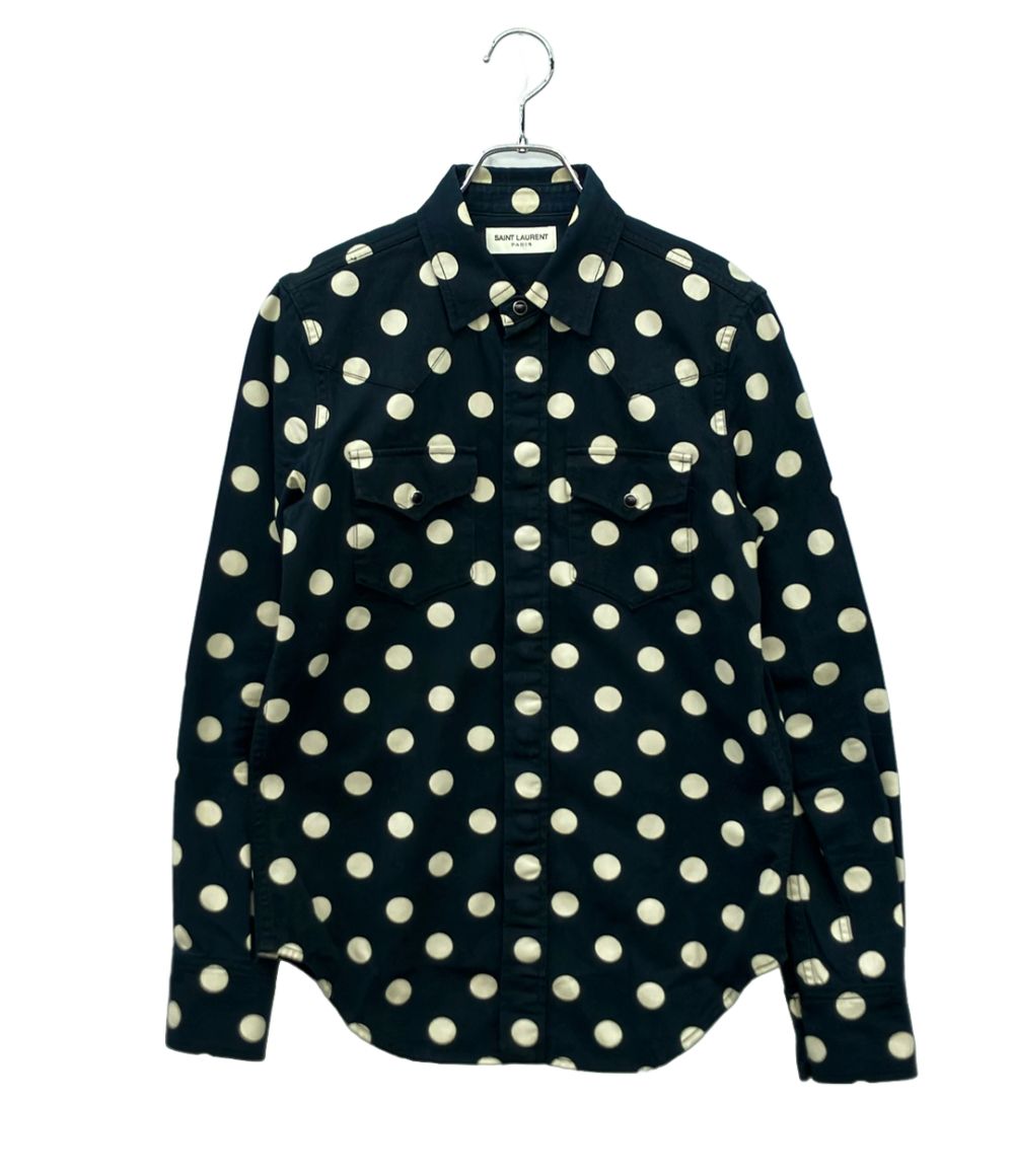 サンローラン 長袖シャツ Polka Dot Western Shirt メンズ SIZE S SAINT LAURENT