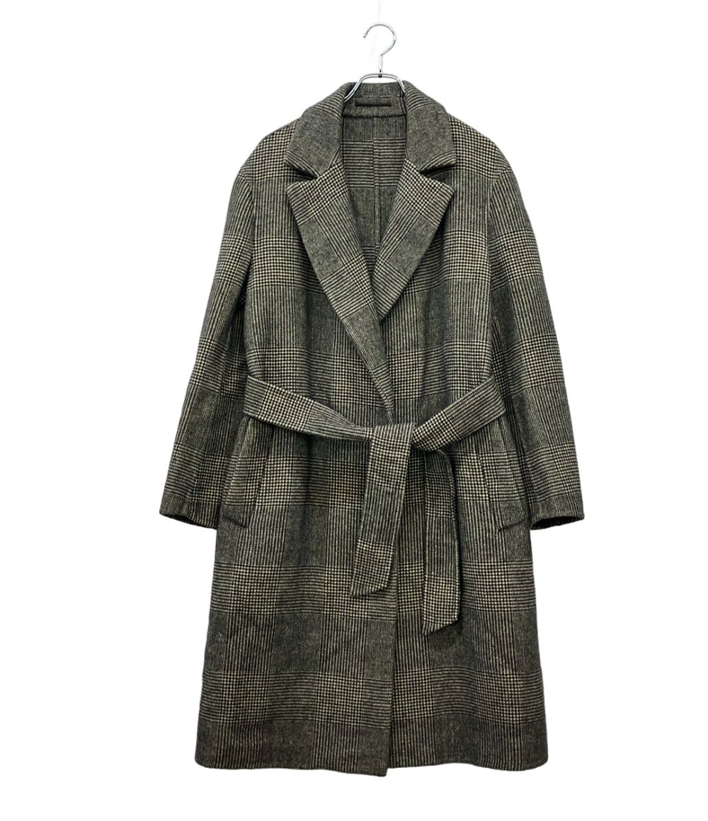 カルーソー グレンチェックベルテッドコート レディース SIZE 44 (L