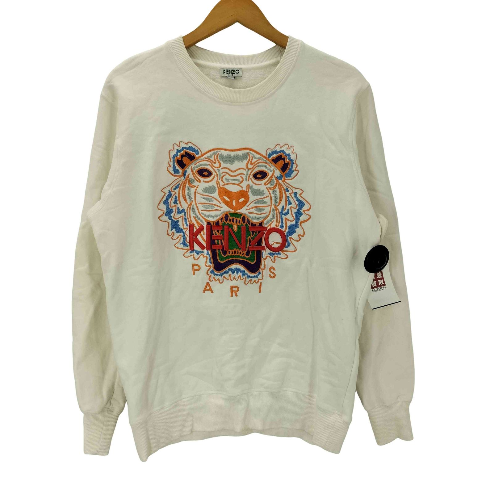 ケンゾーパリス KENZO PARIS Tiger Drawstrings Sweatshirt タイガー 刺繍 スウェット メンズ import：L