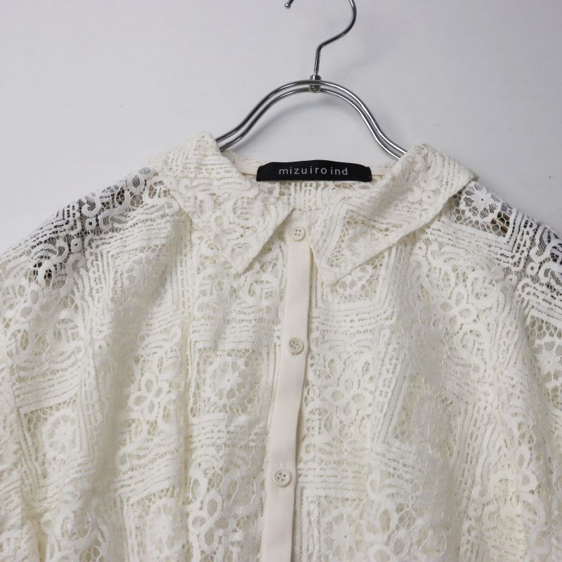 2025年 ミズイロインド mizuiro ind tile lace shirts タイルレース