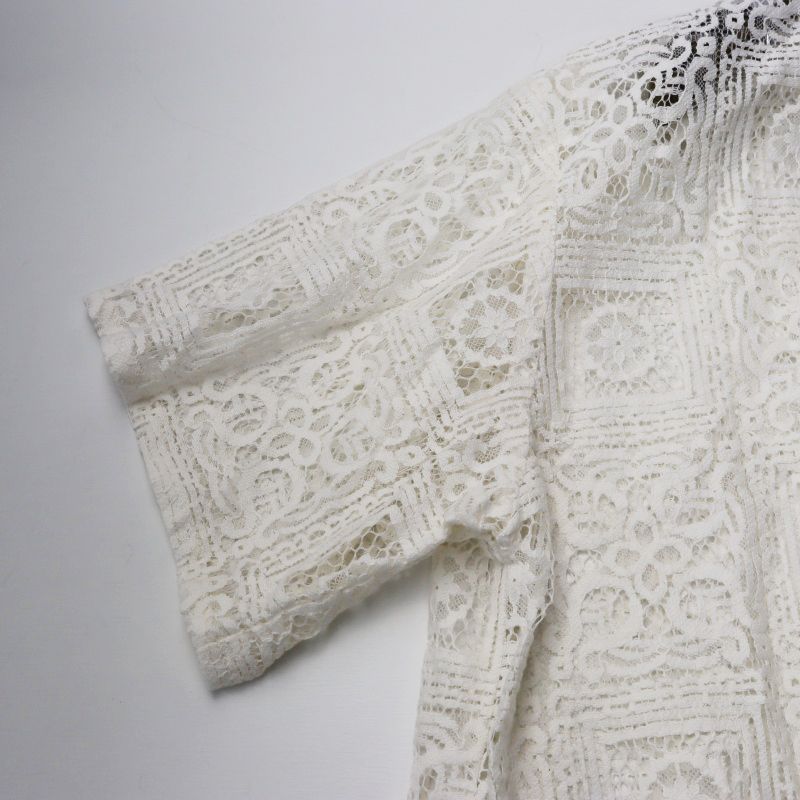2025年 ミズイロインド mizuiro ind tile lace shirts タイルレース