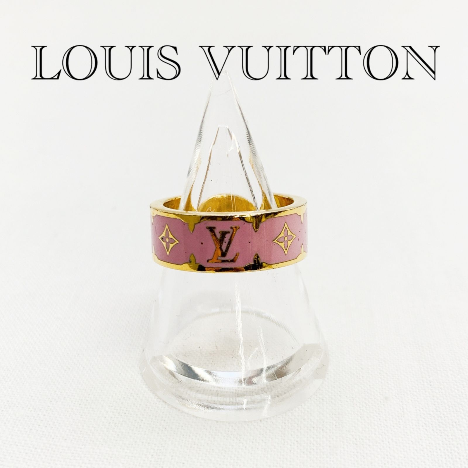LOUIS VUITTON ルイヴィトン ナノ グラム エナメル リング M1566M 約13号 ピンク ゴールド レディース アクセサリー 指輪 _218 29,770円