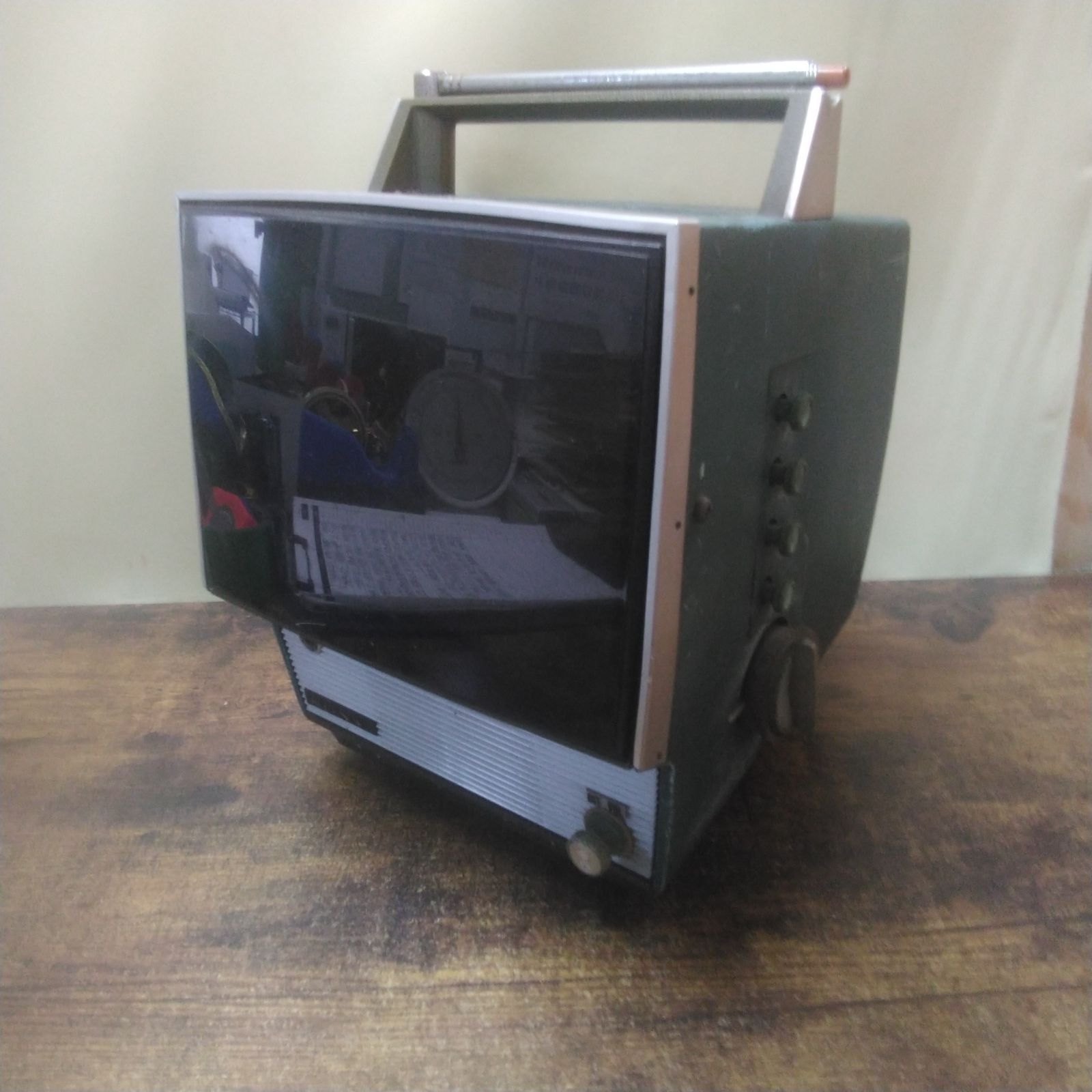 SONY 7-75 トランジスタテレビ ポータブルテレビ 昭和レトロ 動作未確認 ソニー テレビ トランジスタ・テレビ・レシーバー 7−75 電源コード
