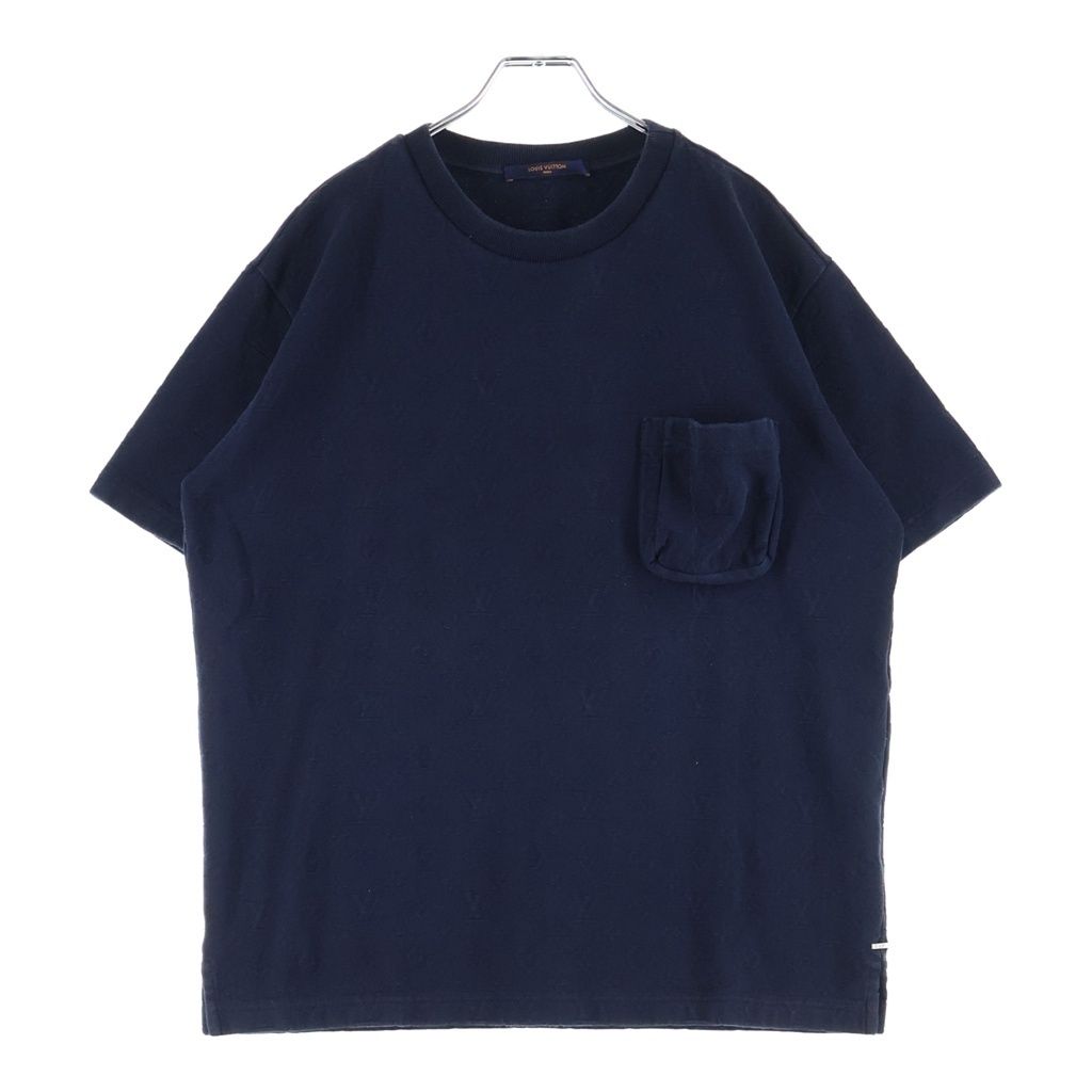 LOUIS VUITTON (ルイヴィトン) 20SS 3D Poccket T-shirt 3Dポケット モノグラム クルーネック半袖Tシャツカットソー ネイビー RM202Q TCL HIY49W