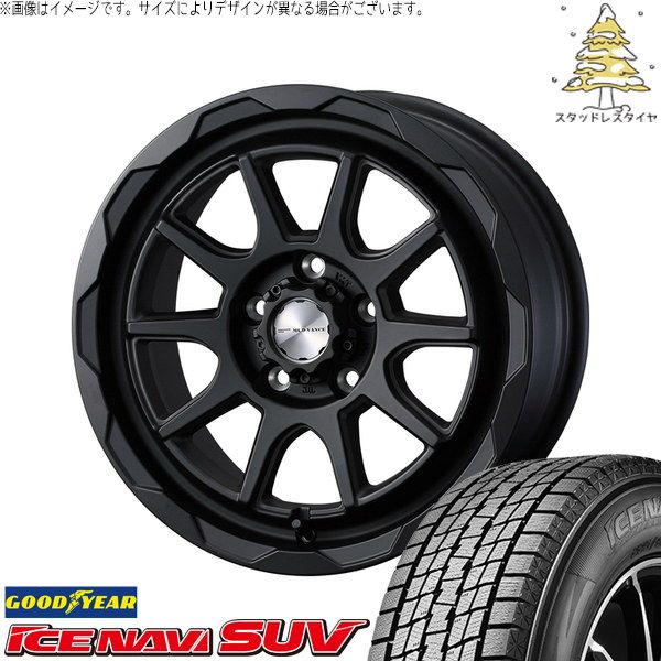 ジムニーシエラ 215/70R16 スタッドレスタイヤ ホイール 4本セット | グッドイヤー アイスナビ SUV × ウェッズ マッドヴァンス06 フルマットブラック 16インチ 6J -5 5穴139.7