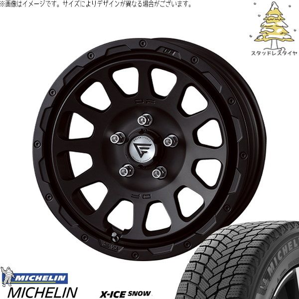 スズキ ジムニー JB64 JB23 JA22 JA12 215/70R16 スタッドレスタイヤ ホイール 4本セット | ミシュラン エックスアイス スノー × デルタフォース オーバル マットブラック 16インチ 5.5J +20 5穴139.7 142,835円
