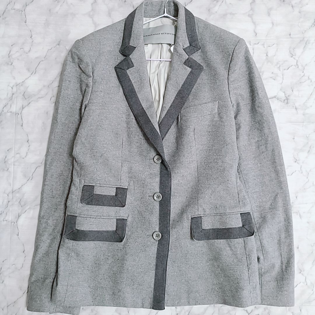 極美品】エルマンノ シェルヴィーノ ERMANNO SCERVINO テーラード