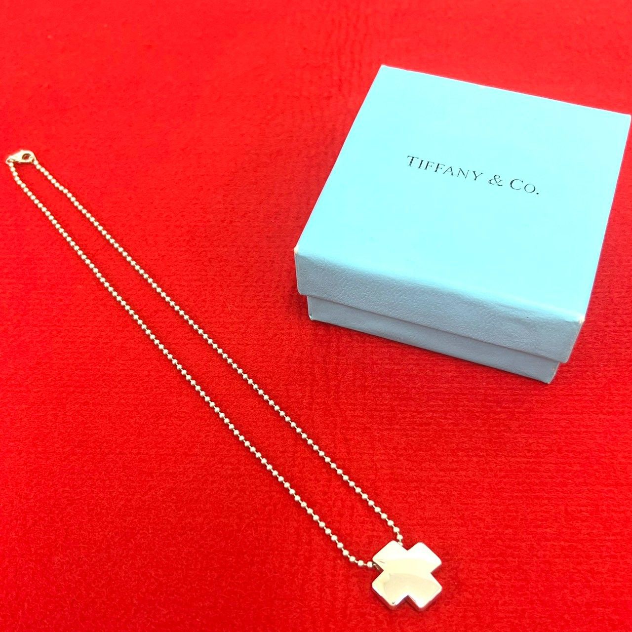 極 美品 TIFFANY&Co. ティファニー ヴィンテージ ローマンクロス