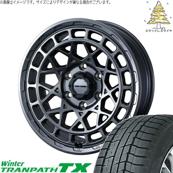 NV350 キャラバン E25 E26 215/65R16 スタッドレスタイヤ ホイール 4本セット | トーヨータイヤ ウィンタートランパス TX × ウェッズ マッドヴァンスX タイプM マットガンメタ 16インチ 6.5J +45 6穴139.7