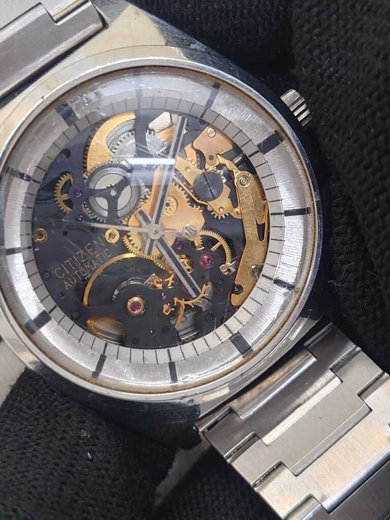 CITIZEN シチズン スケルトン 25JEWELS 腕時計 自動巻き メンズ腕時計