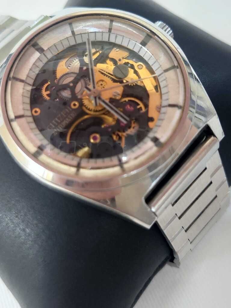 ⭐️OH済⭐️シチズン　スケルトン　メンズ腕時計　自動巻き　70年代ビンテージ CITIZEN シチズン スケルトン 25JEWELS 腕時計 自動巻き メンズ腕時計