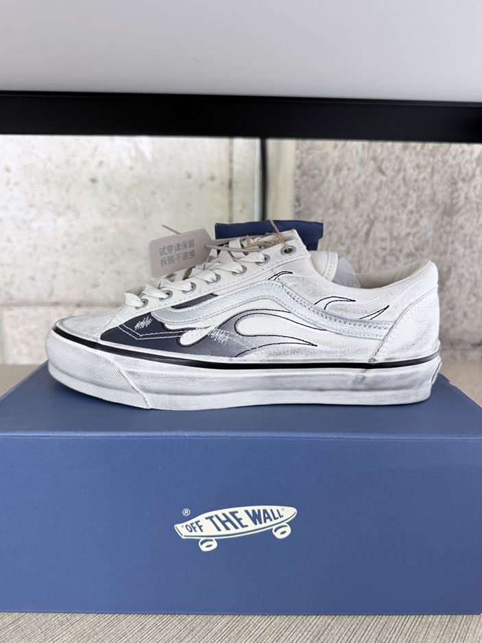 VANS LX オールドスクール フレイム 白 グレー