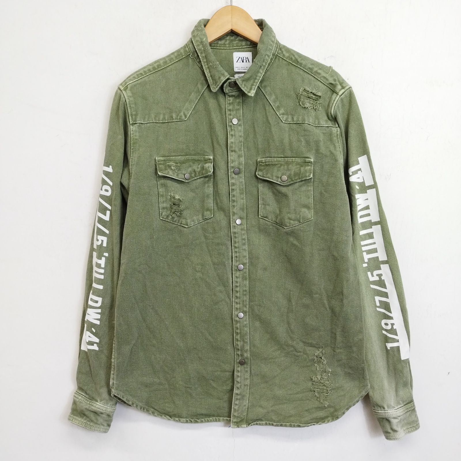 ZARA ザラ デニム カバーオール ジャケット Gジャン バック ビッグ 