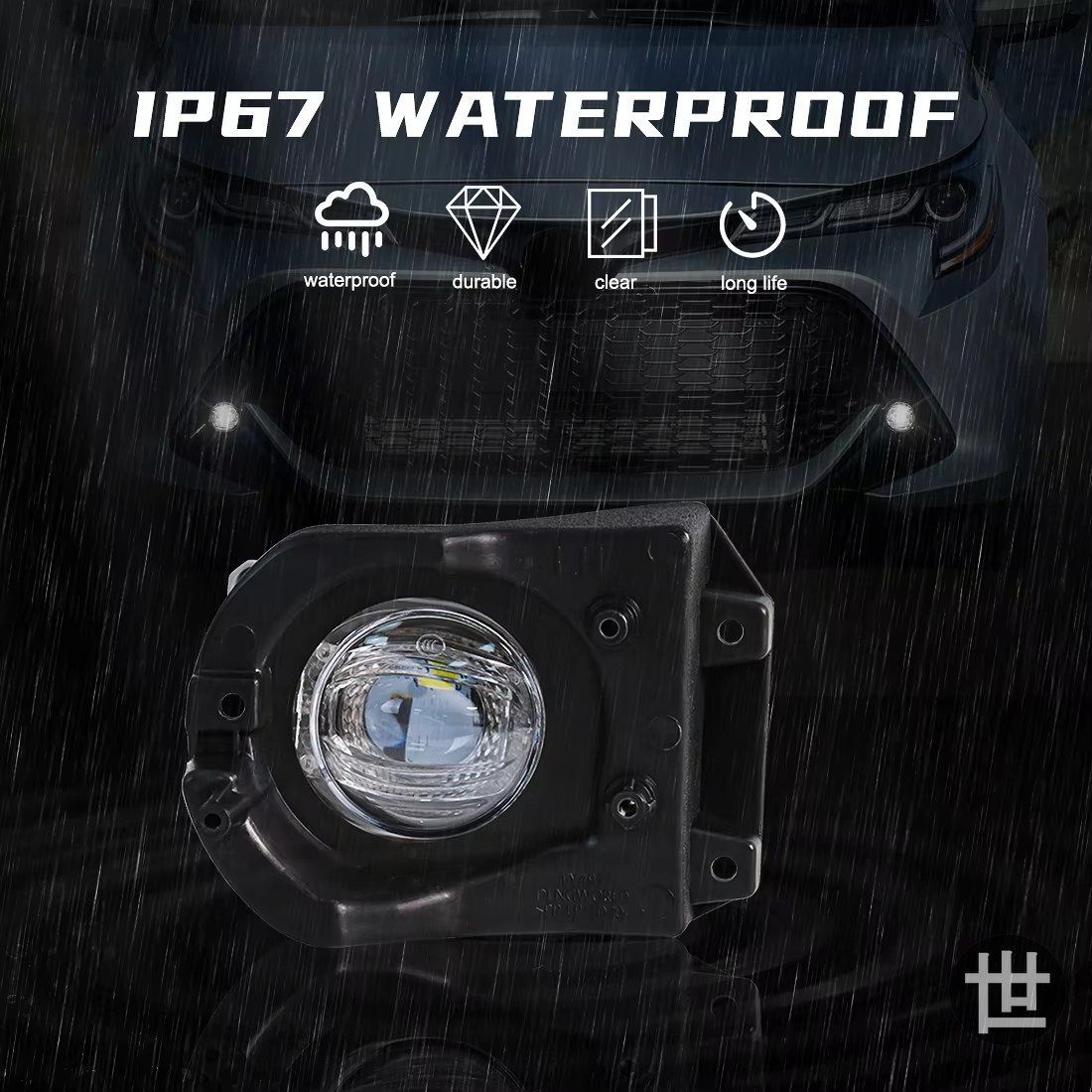 トヨタ カローラ クロス 2020 - 23 LED フォグランプ DRL デイタイム ホワイト ヘッドライト フォグランプ 防水 12V