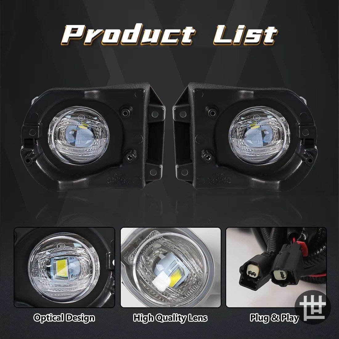 トヨタ カローラ クロス 2020 - 23 LED フォグランプ DRL デイタイム ホワイト ヘッドライト フォグランプ 防水 12V
