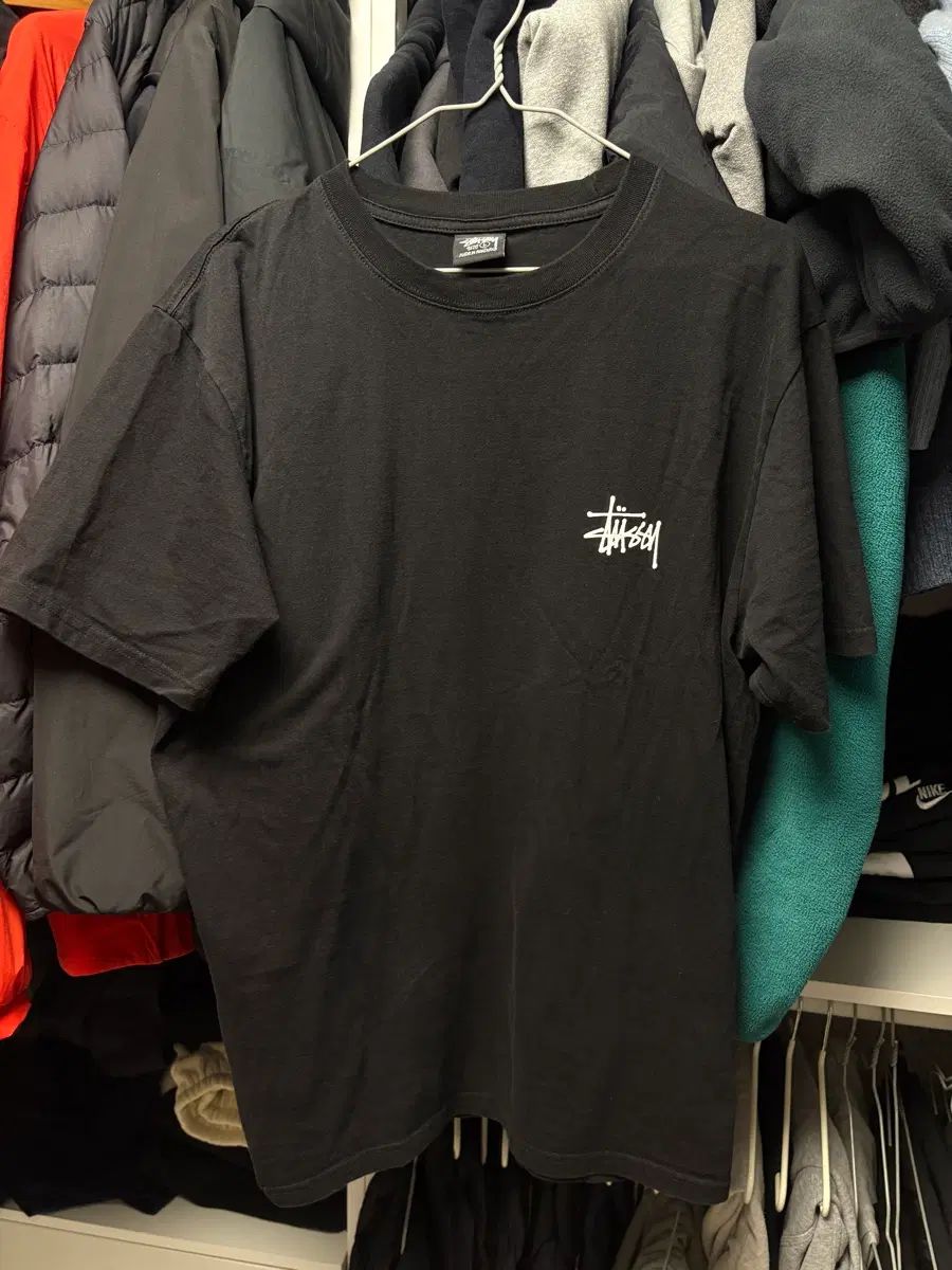 STUSSY ステューシー 基本 ロゴ 半袖Tシャツ ブラック L 100サイズ