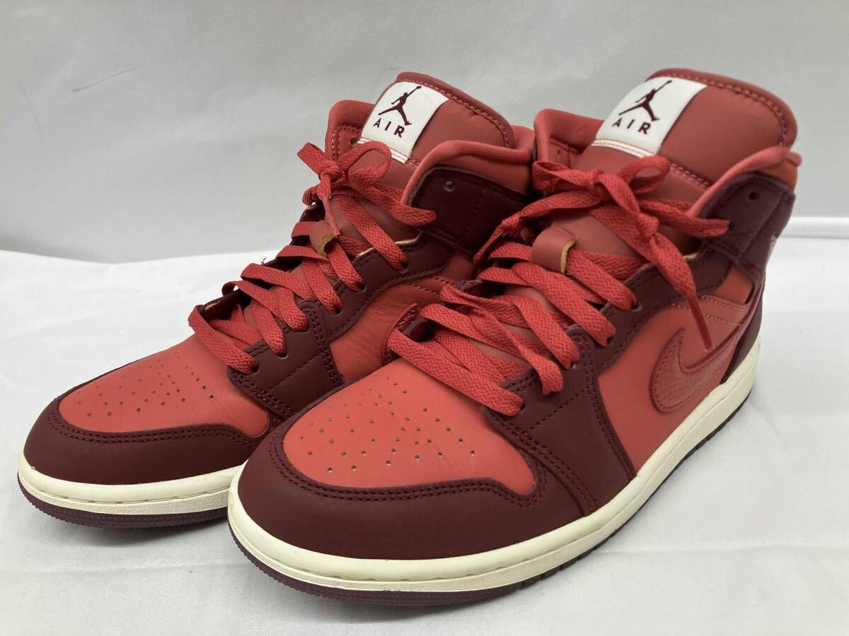 NIKE ナイキ　IB7018-600 エアジョーダン1 MID SE ウィメンズシューズ　ハイカットスニーカー レッド系　サイズ26.0cm