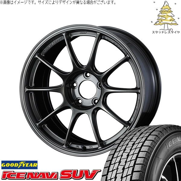 ロッキー HV車 215/70R16 スタッドレスタイヤ ホイール 4本セット | グッドイヤー アイスナビ SUV × ウェッズ ウェッズスポーツ TC-105X EJチタン 16インチ 7J +48 5穴100