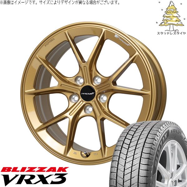 レクサスRX 235/65R18 スタッドレスタイヤ ホイール 4本セット | ブリヂストン ブリザック VRX3 × ホットスタッフ プローバ ラフィナート プレミアムゴールド 18インチ 8J +45 5穴114.3
