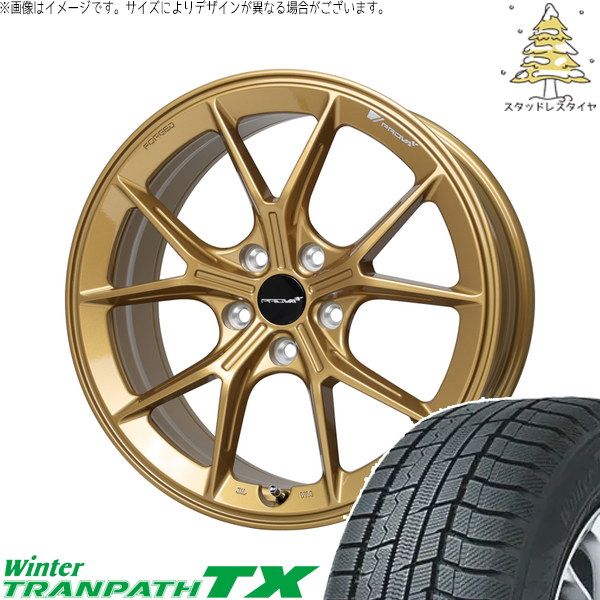 30アルファード 235/50R18 スタッドレスタイヤ ホイール 4本セット | トーヨータイヤ ウィンタートランパス TX × ホットスタッフ プローバ ラフィナート プレミアムゴールド 18インチ 8.5J +42 5穴114.3
