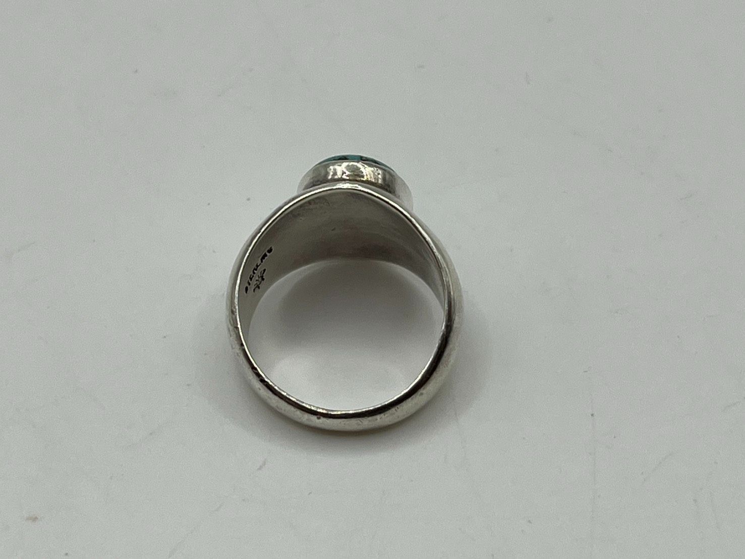 GC刻印 STERLING ターコイズ系 シルバーリング インディアンジュエリー インディアンジュエリー STERLING 刻印 シルバーリング ターコイズ