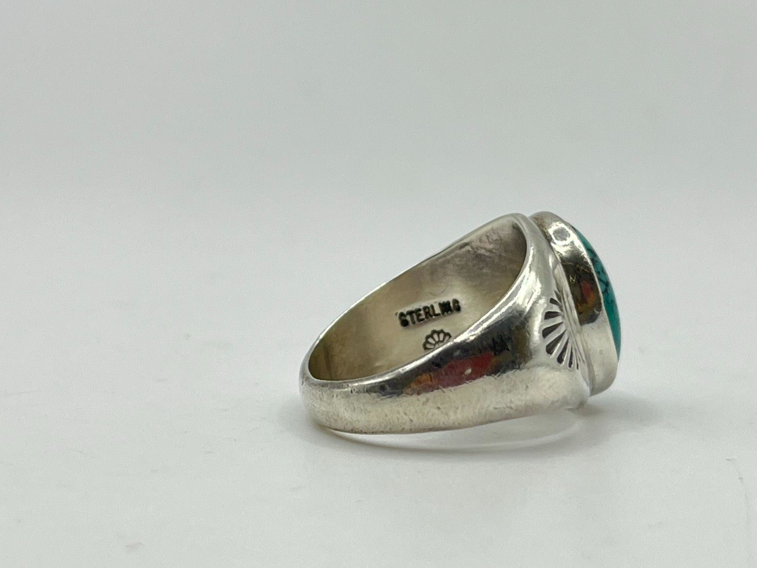 インディアンジュエリー STERLING 刻印 シルバーリング ターコイズ