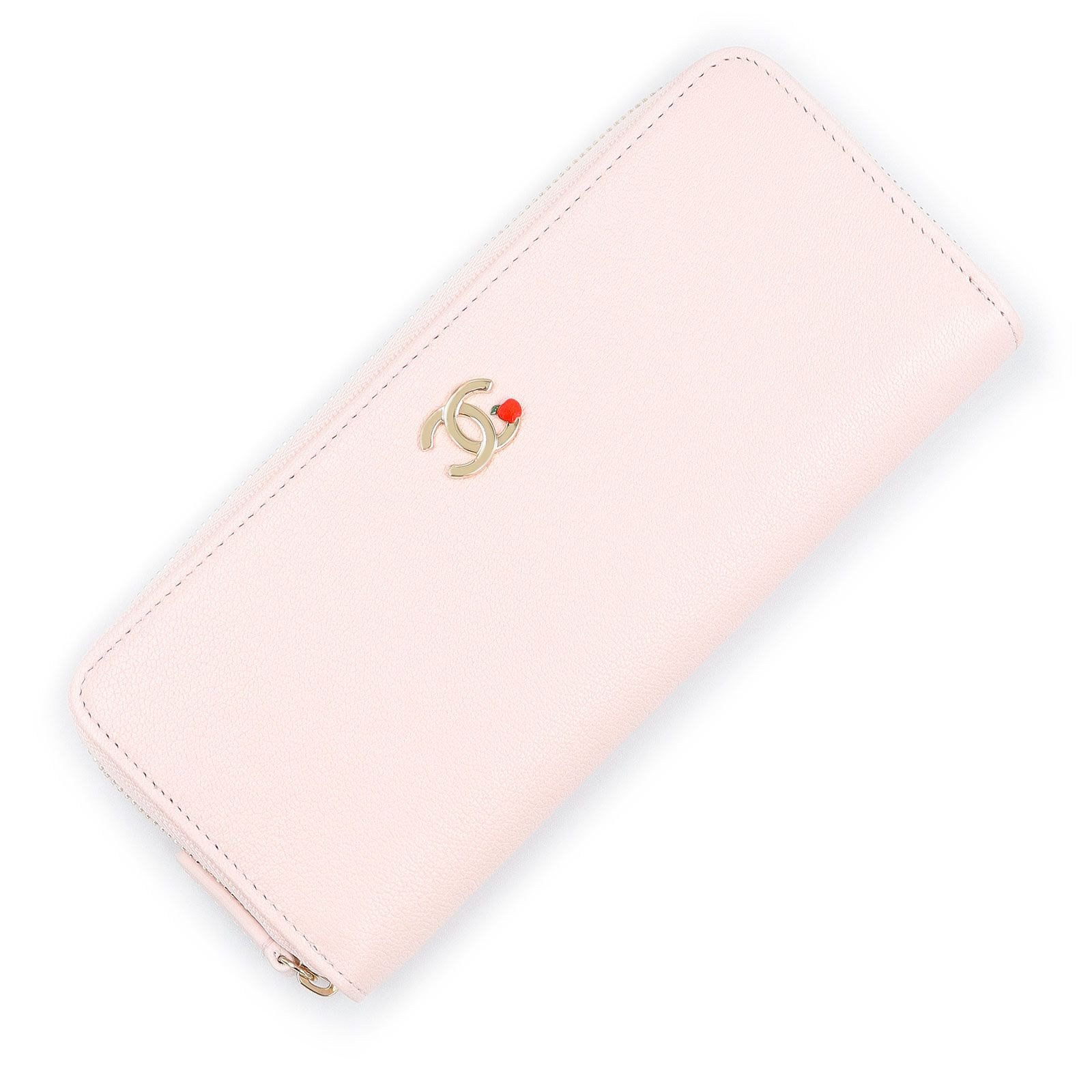 シャネル AP5309 ココマーク リンゴモチーフ ロング ジップウォレット