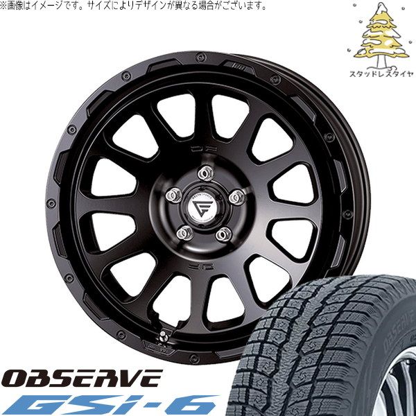 40ヴェルファイア 255/45R20 スタッドレスタイヤ ホイール 4本セット | トーヨータイヤ オブザーブ Gsi-6 × デルタフォース オーバル サテンブラック 20インチ 9J +35 5穴120