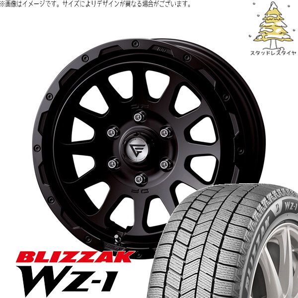 ランクル250 265/60R20 スタッドレスタイヤ ホイール 4本セット | ブリヂストン ブリザック WZ-1 × デルタフォース オーバル サテンブラック 20インチ 9J +55 6穴139.7