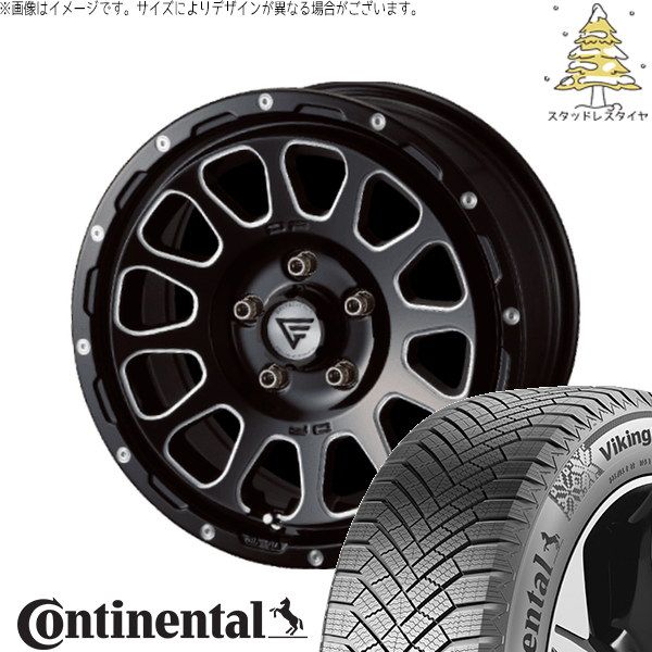 カローラクロス 215/65R16 スタッドレスタイヤ ホイール 4本セット | コンチネンタル バイキングコンタクト8 × デルタフォース オーバル ブラックマシニング 16インチ 7J +42 5穴114.3 179,465円