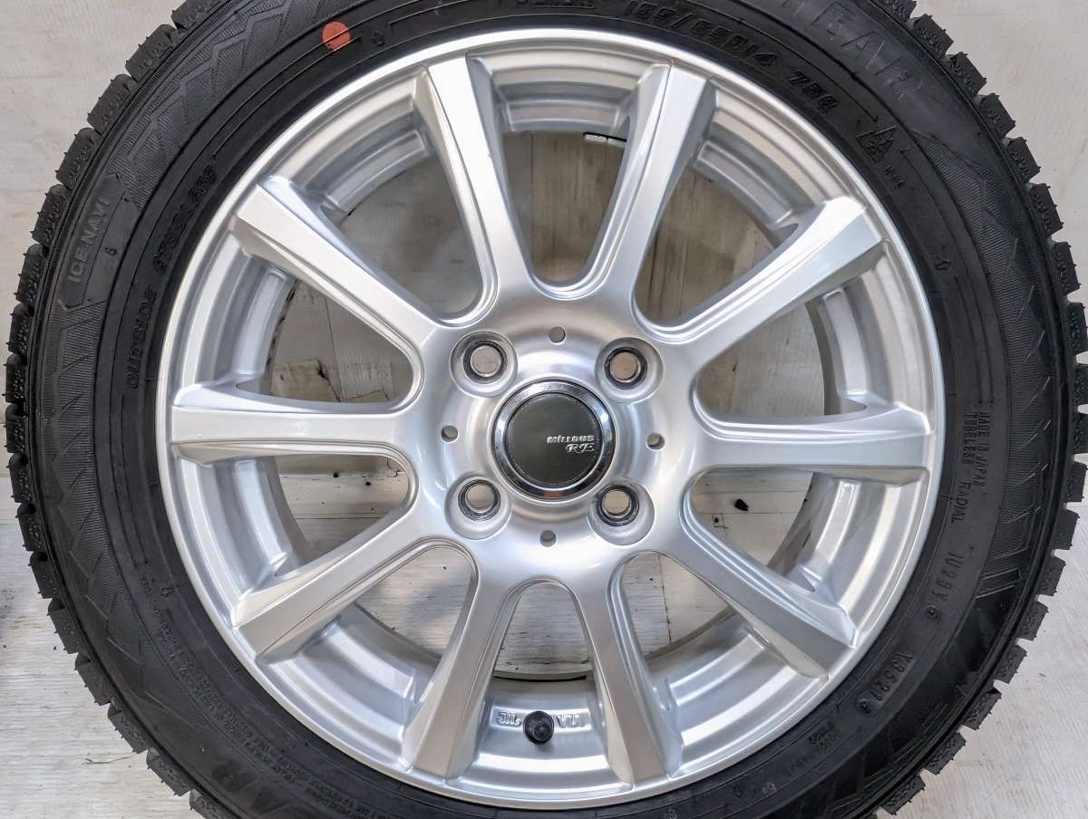 155/65R14 グッドイヤー アイスナビ 8 MILLOUS RE 14x4.5 45 100-4穴