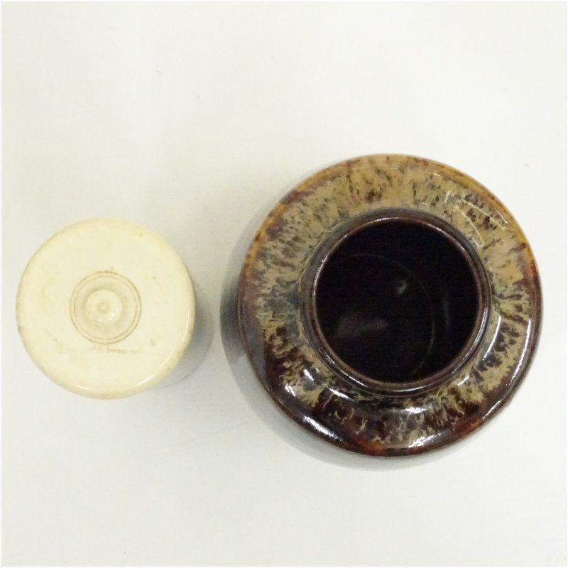 京焼 桶谷定一造 肩衝茶入（仕覆付）（共箱） 茶入れ 茶道 茶道具