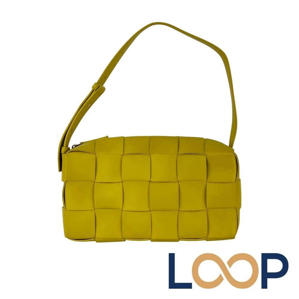 ボッテガヴェネタ ■美品■ イントレチャートカセット ワンショルダー バッグ レザー イエロー 709360 【765186】11 175,698円