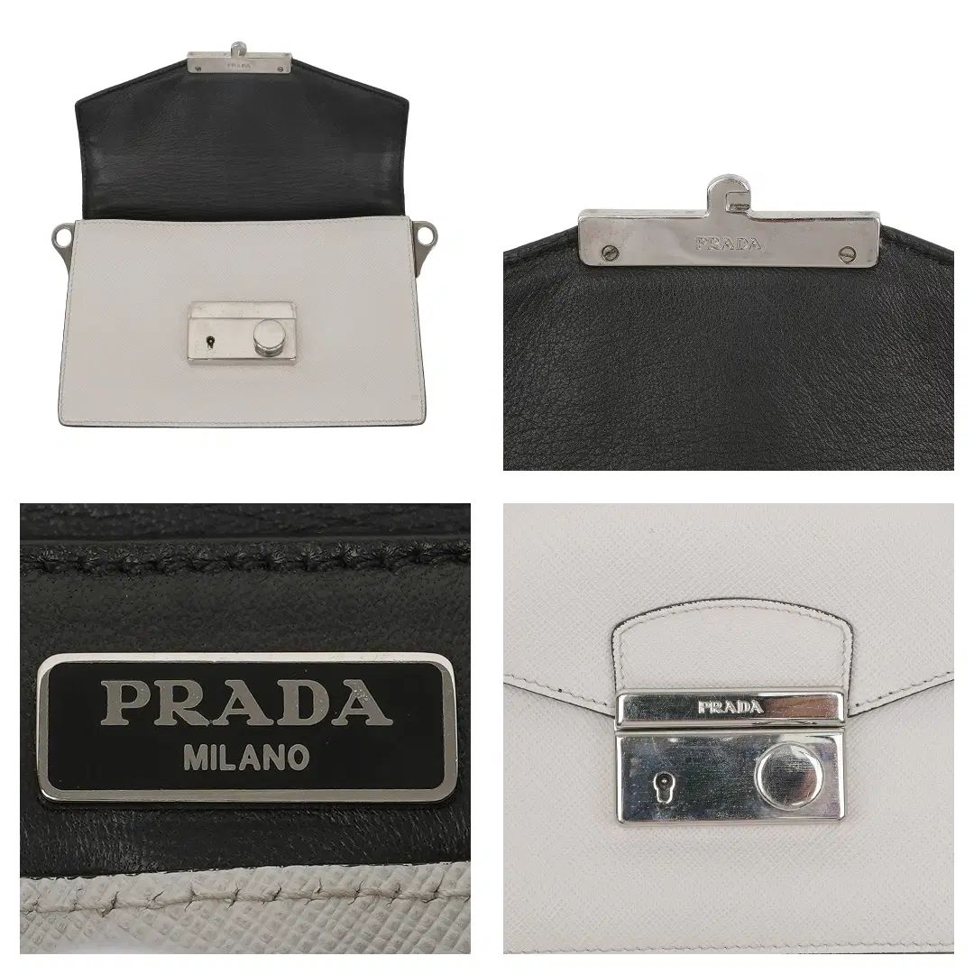 中古ブランド PRADA プラダ サフィアーノ ミニ クロスバック 白 BT1037 中古ブランド PRADA プラダ サフィアーノ ミニ クロスバック 白 BT1037