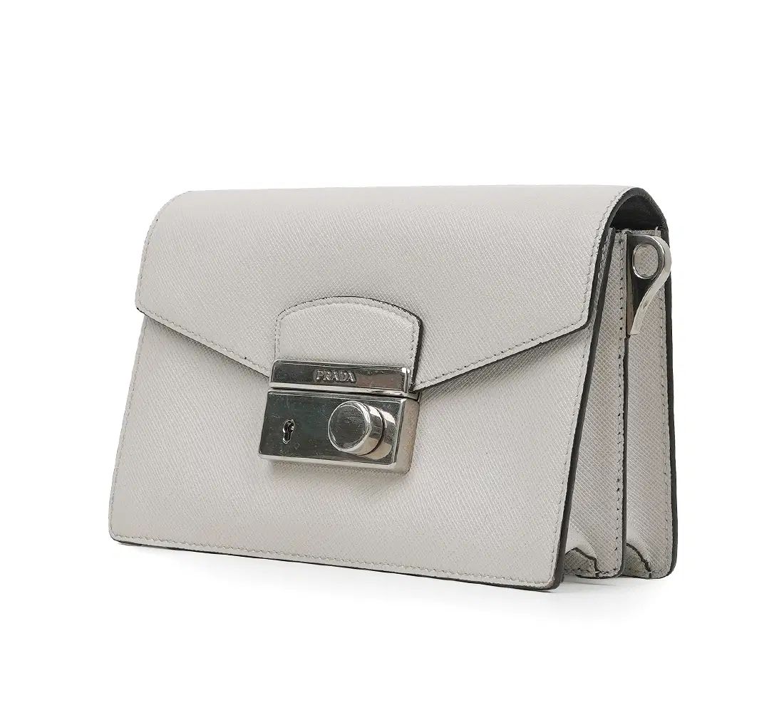 中古ブランド PRADA プラダ サフィアーノ ミニ クロスバック 白 BT1037 中古ブランド PRADA プラダ サフィアーノ ミニ クロスバック 白 BT1037