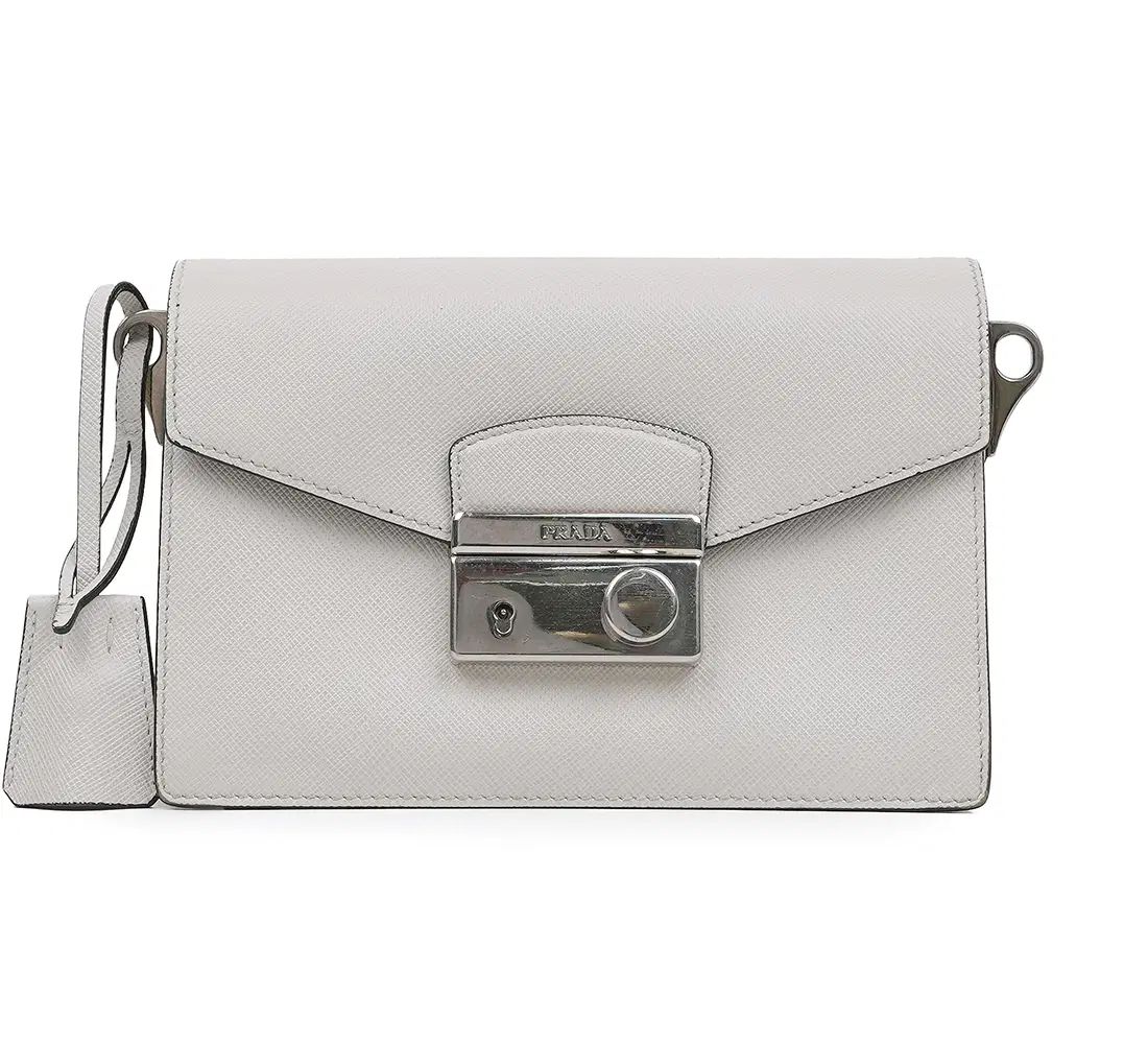 中古ブランド PRADA プラダ サフィアーノ ミニ クロスバック 白 BT1037 中古ブランド PRADA プラダ サフィアーノ ミニ クロスバック 白 BT1037