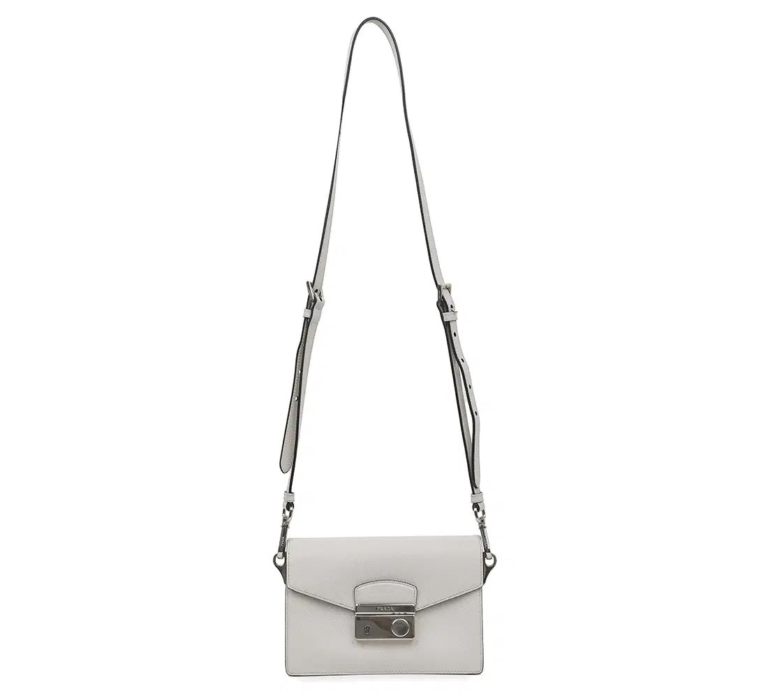 中古ブランド PRADA プラダ サフィアーノ ミニ クロスバック 白 BT1037 中古ブランド PRADA プラダ サフィアーノ ミニ クロスバック 白 BT1037