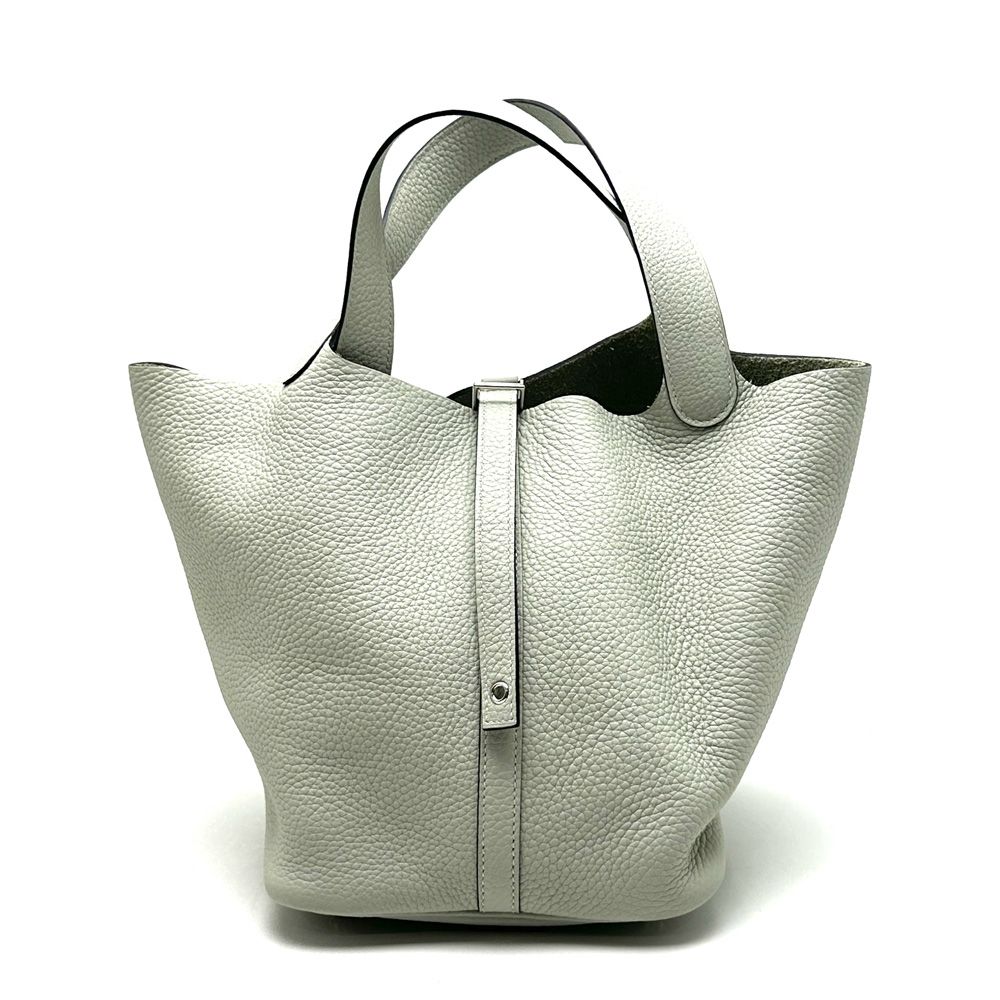 【楠本質店/元住吉】未使用品　エルメス　HERMES　ピコタンロックMM　トリヨンクレマンス　グリネヴェ　シルバー金具　B刻印（2023年）　ハンドバッグ　レディース【中古】