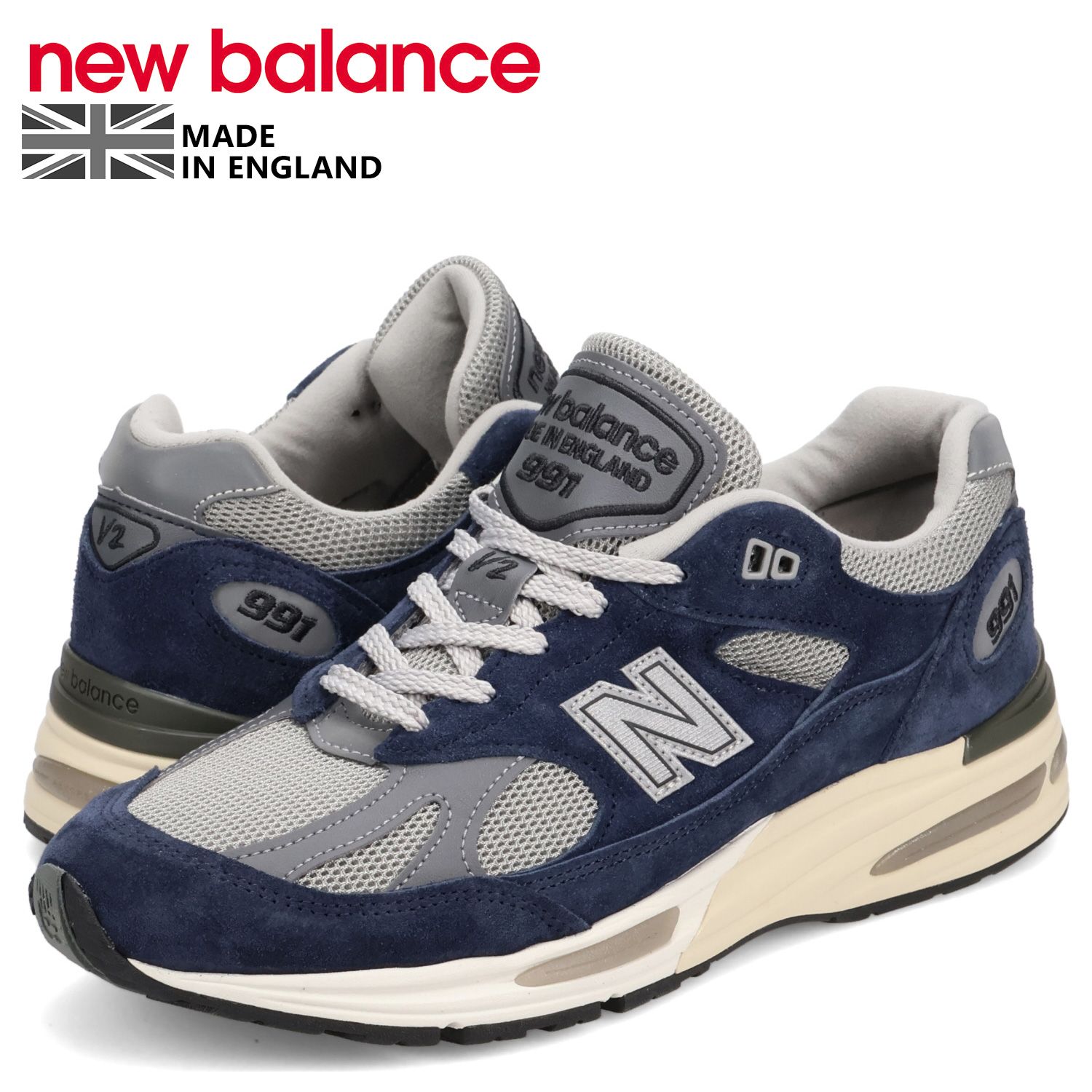 ニューバランス new balance 991 V2 スニーカー メンズ U991NA2、ブルー/M 27,885円