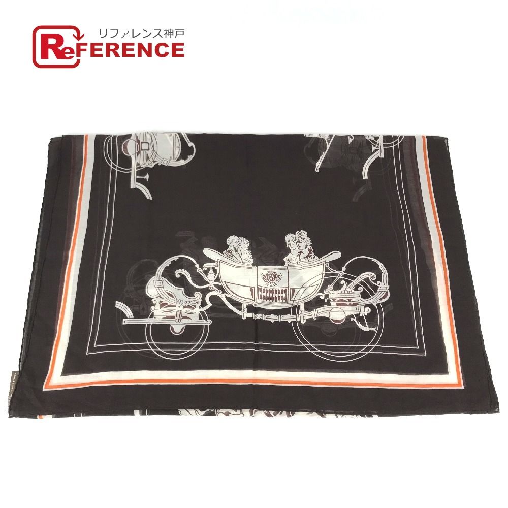 HERMES エルメス ショール モノグラム ショール コットン ブラウン 23,998円