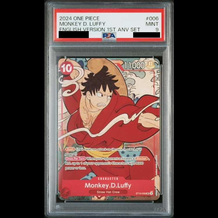 PSA9】モンキー・D・ルフィ 1st anniversary set 英語版 SR ST10-006 1