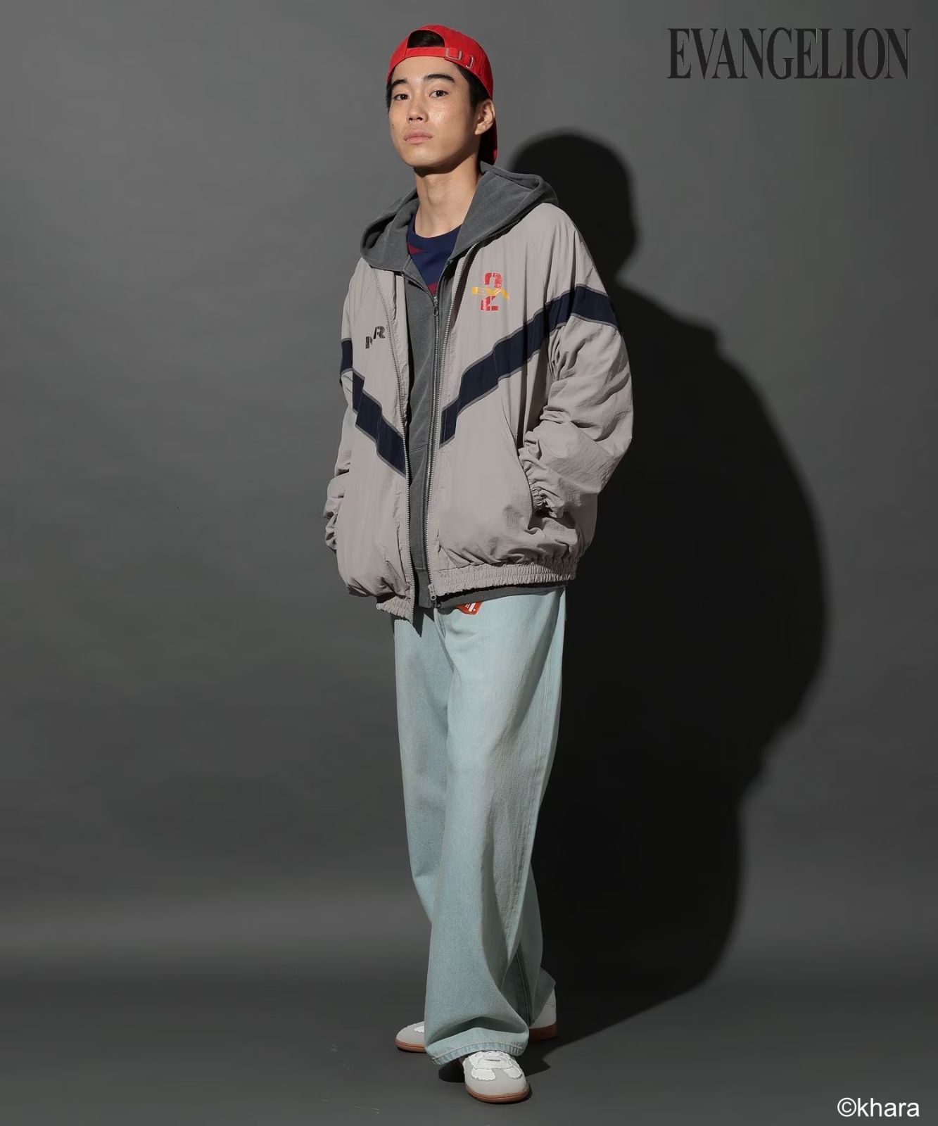 niko and... × エヴァンゲリオン コラボ ナイロン ブルゾン グレー 新品未使用 niko and ニコアンド EVANGELION エヴァンゲリオン コラボ