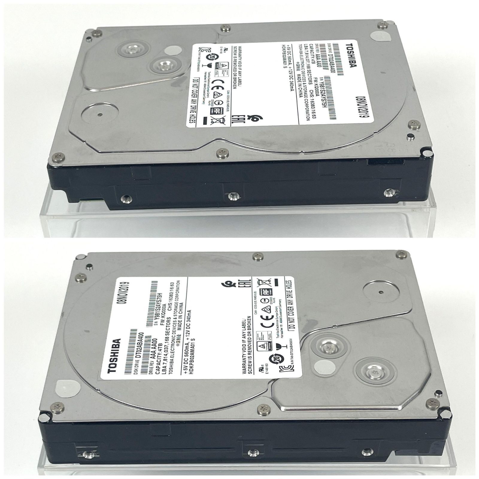 東芝 HDD 4TB DT02ABA400 3.5インチ SATA 5400rpm - メルカリ