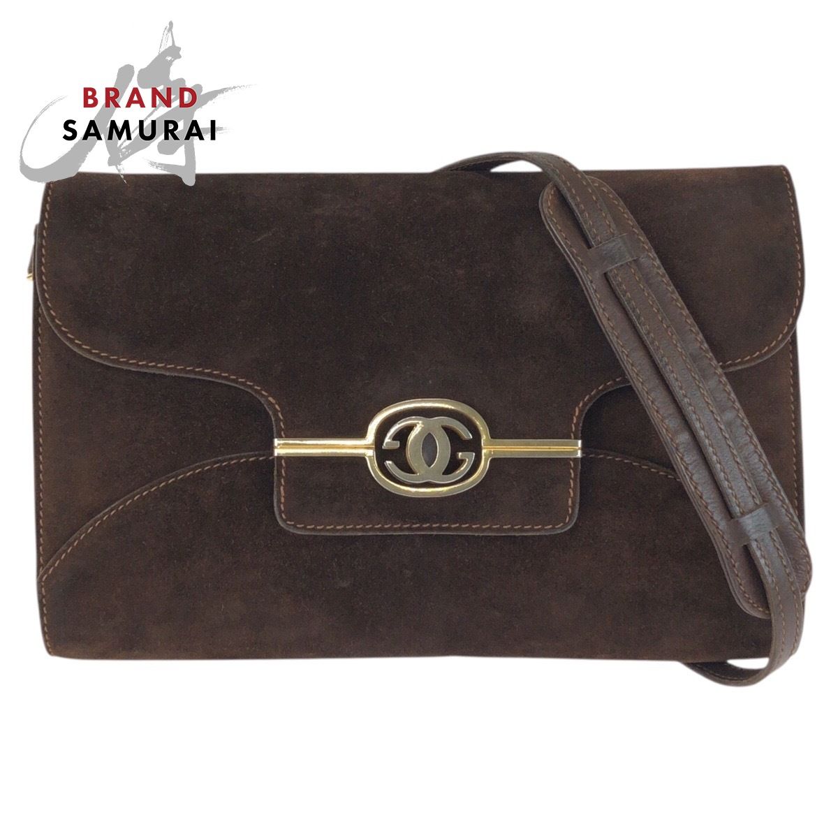GUCCI グッチ ヴィンテージ オールドグッチ ブラウン ゴールド金具 スウェード BO74 ショルダーバッグ レディース 602920【中古】 25,591円